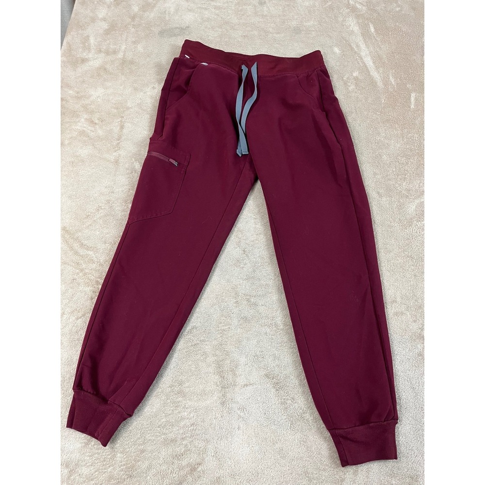 FIGS Zamora Jogger Scrub Pants Women's Red Size XS/P Polyester W18SW2005P EUC